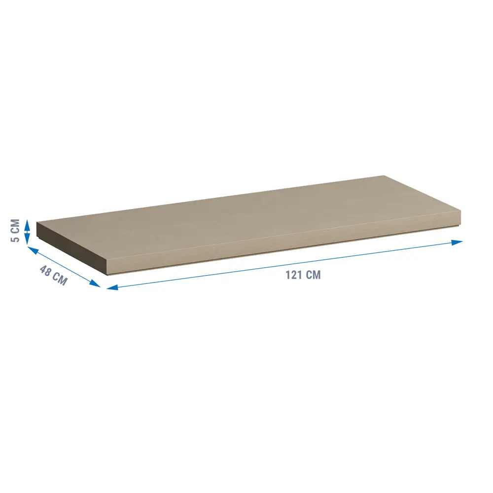 Столешница в ванную Scandi SC-120S 47x120x4 см литьевой мрамор цвет графит Santreyd STLM-2171641 - Вид №4