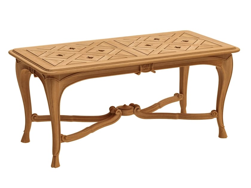 Прямоугольный садовый стол из тикового дерева ASTELLO Fleur de Lys ARCH-00058756