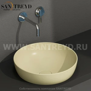 B6T38SE Встроенная раковина под столешницу круглая Ceramica Globo T-EDGE