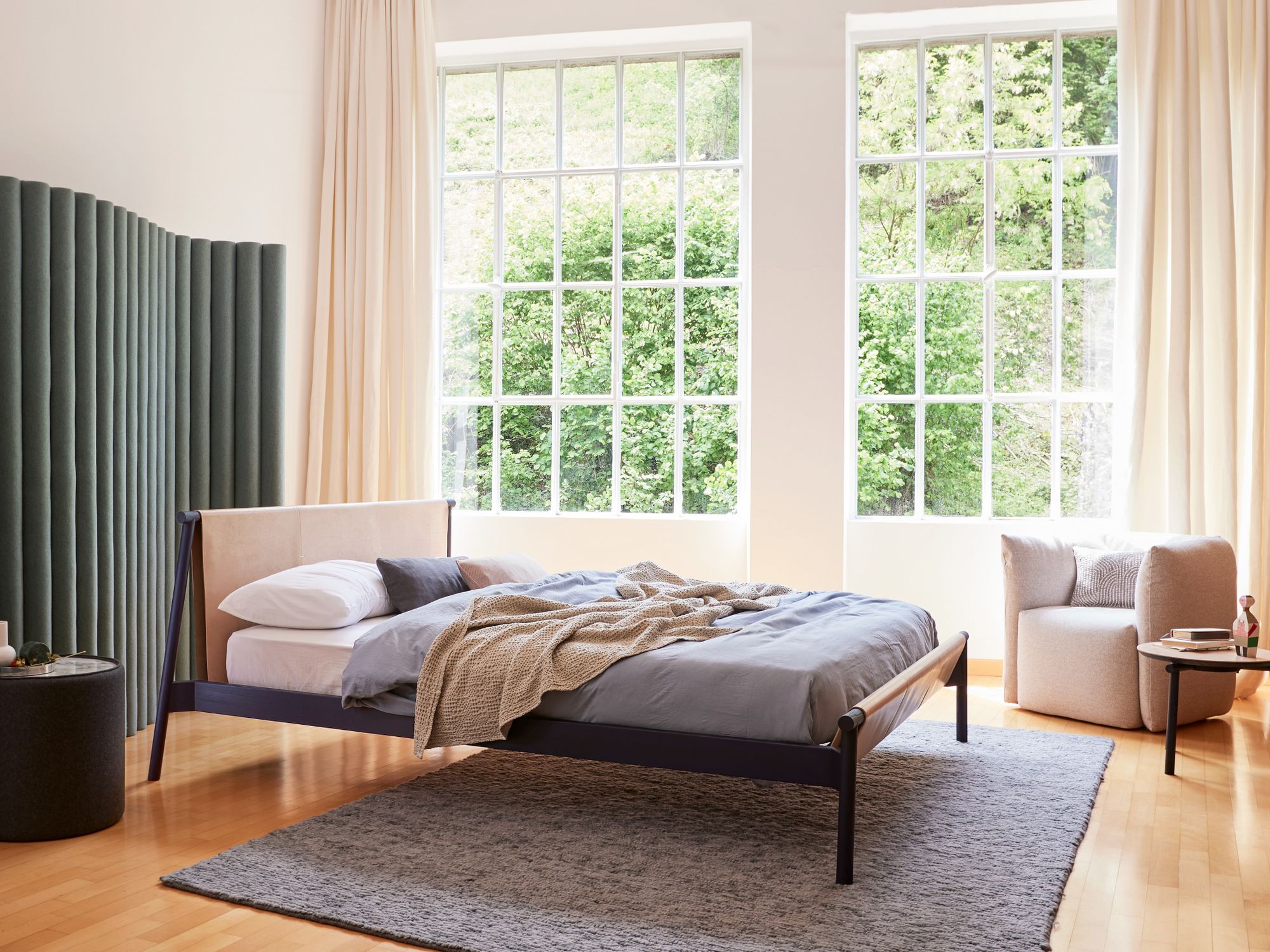 Двуспальная кровать с кожаным и металлическим каркасом Bolzan Джек ARCH-00129638 - Вид №2