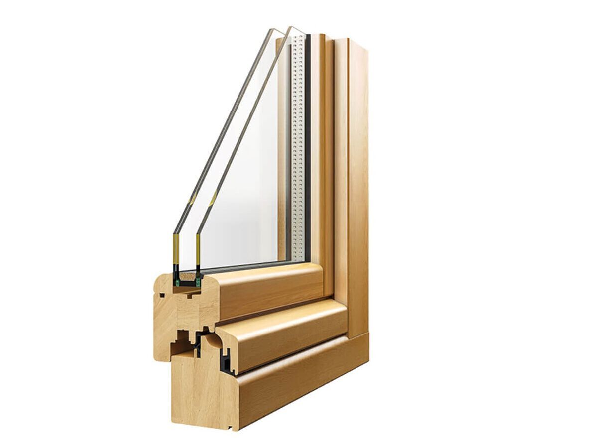 Ламинированное деревянное створчатое окно Caiframe ARCH-00012824