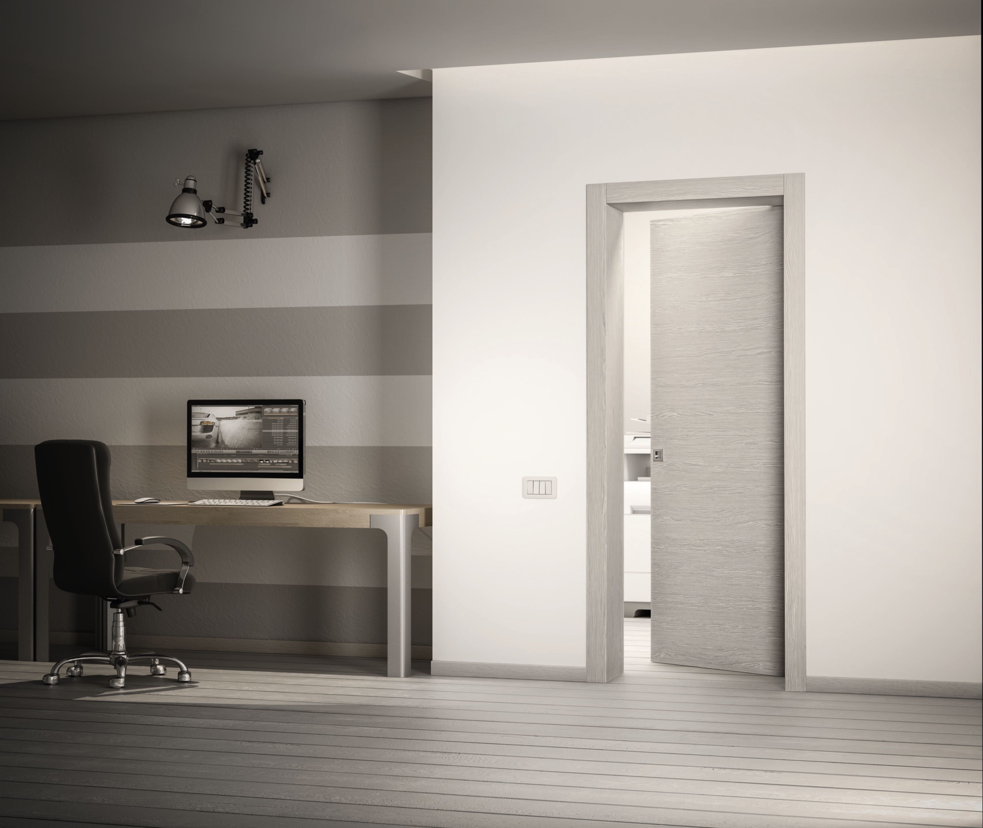 Деревянная дверь со скрытыми петлями PIVATO le porte UNICA ARCH-00106556 - Вид №5