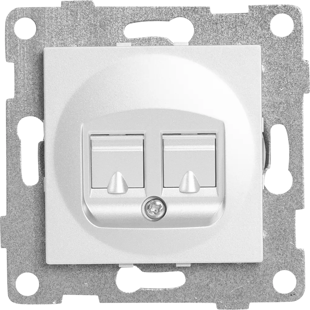 GUSI Electric — встраиваемая компьютерная розетка RJ45 в серебристом корпусе 83864429 Ugra STLM-0045211 - Вид №1