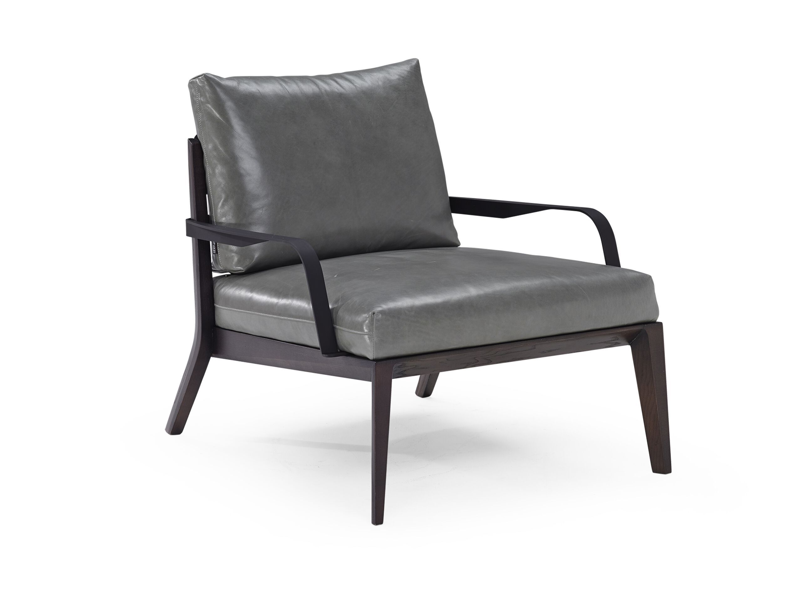 Кожаное кресло с подлокотниками Natuzzi Italia VIAGGIO ARCH-00086874