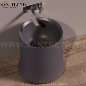 SH10ANTRACITEMATT Накладная раковина на столешницу  круглая Simas Sharp