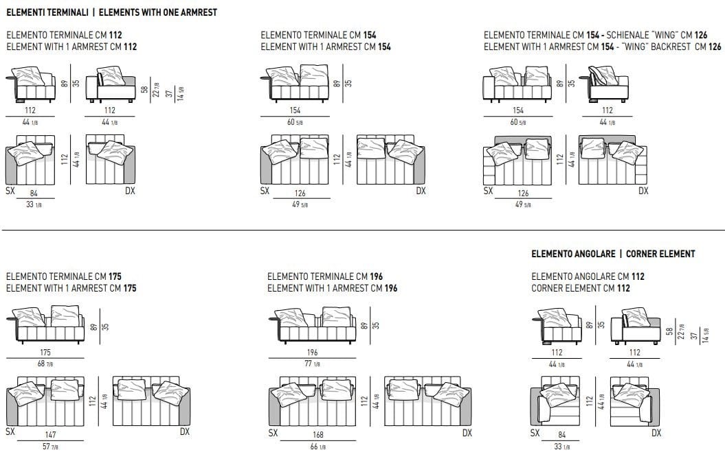 Ткань диван Minotti Freeman ARCH-00060440 - Вид №28
