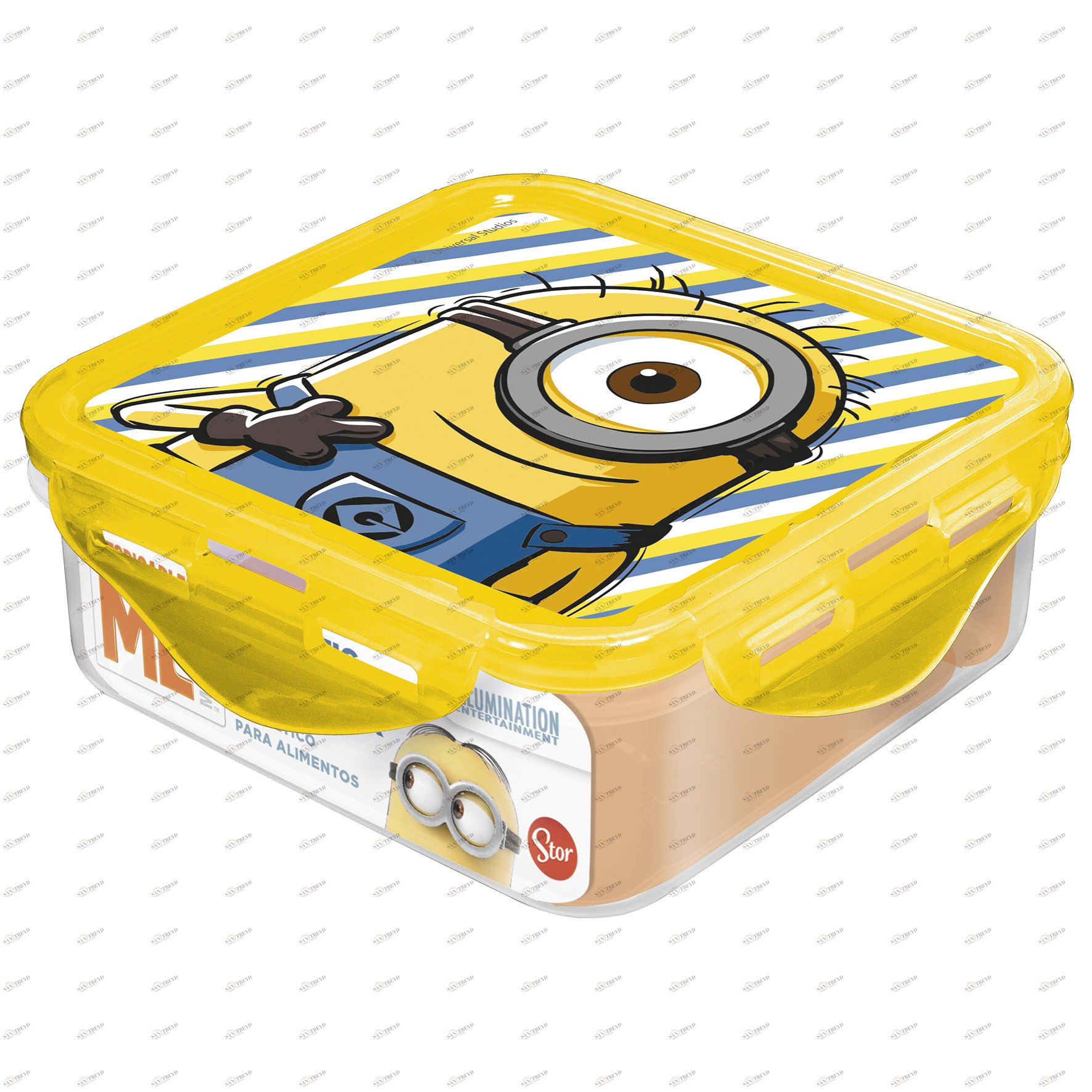 Контейнер пластиковый квадратный "Миньоны. Правила", 500 мл STOR МИНЬОНЫ 335647 Желтый Santreyd 