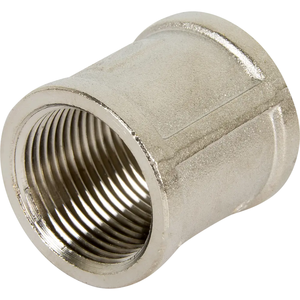 Муфта Valtec внутренняя резьба 3/4" никелированная латунь VTr.270.N.0005 STLM-2042781