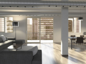 Раздвижные деревянные–алюминиевые двери-окна