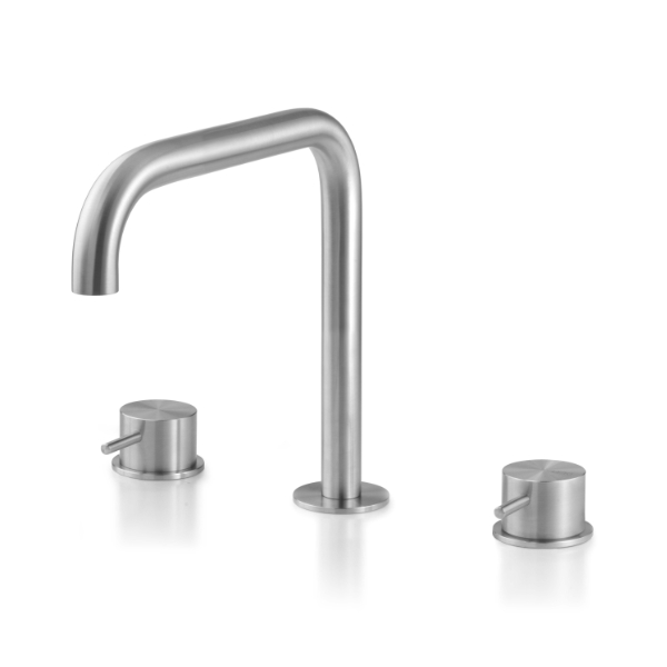 Смеситель на три отверстия для умывальника с изливом LOP173 linki 