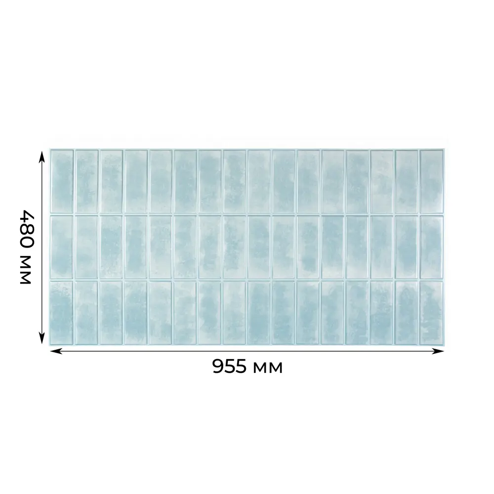 Панель ПВХ Плитка Лазурит 3x962x487 мм 0.47 м² Santreyd STLM-2116357 - Вид №5