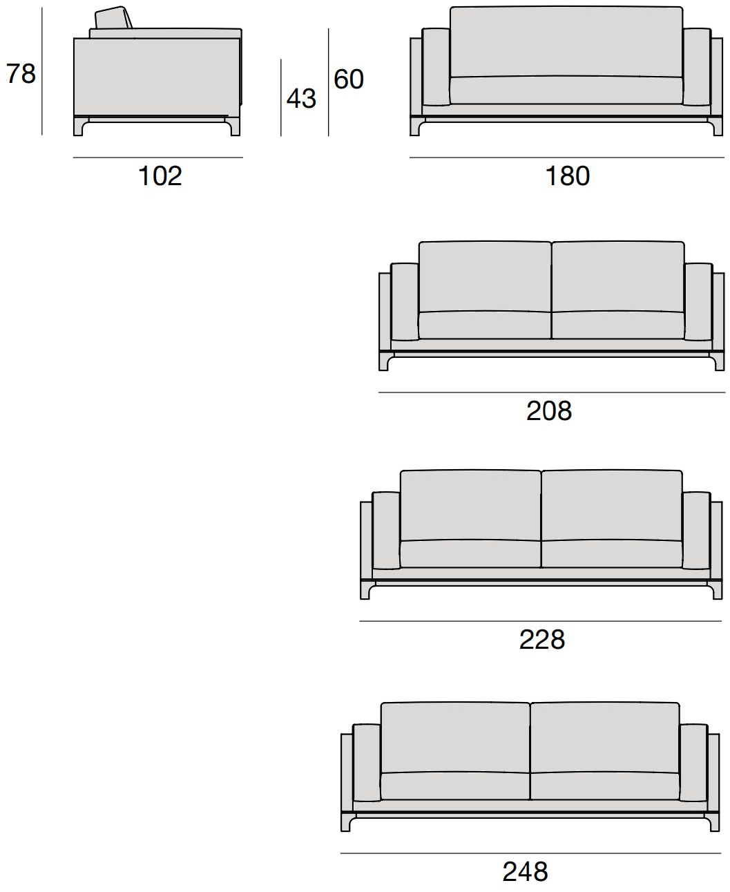 CTS SALOTTI Диван из ткани в современном стиле Time sun-id-1404692 - Вид №2