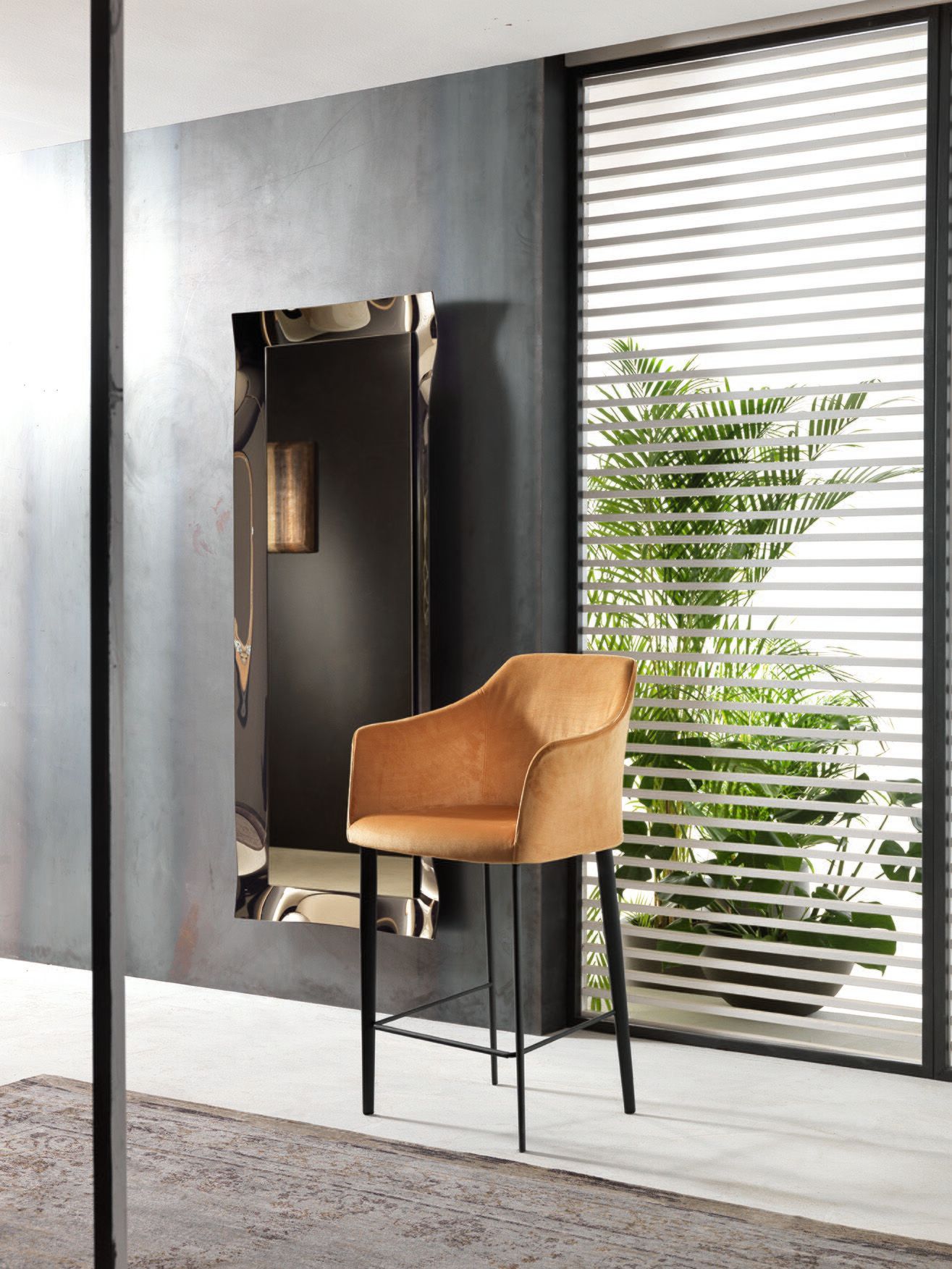 Высокий стул с тканевой подкладкой RIFLESSI ARCH-00043252 - Вид №1