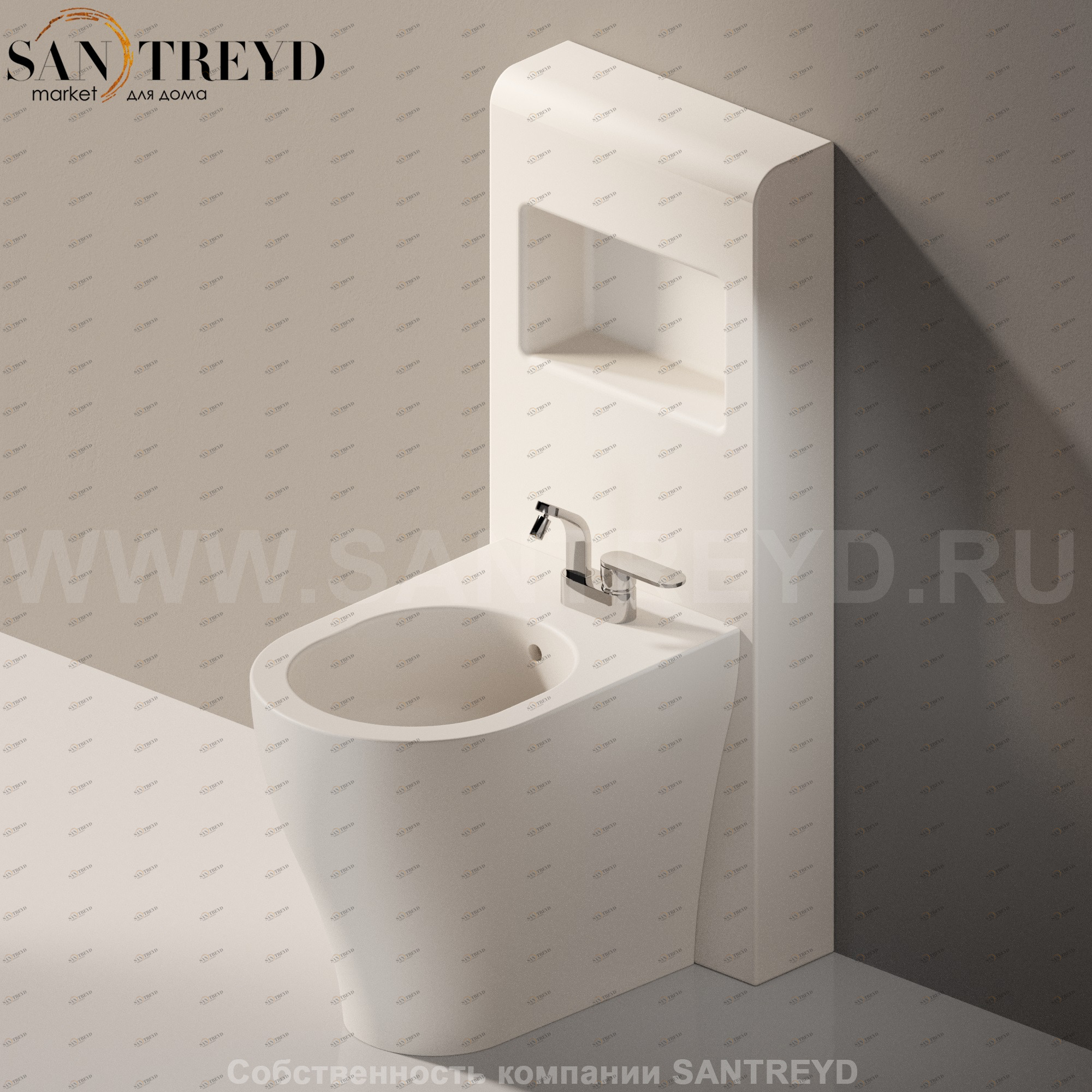 TR409003 Биде напольное Niagara Ceramica Flaminia