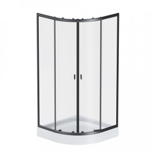 W88G-205-090BT Twin Slide Душевое ограждение без поддона 90x90 профиль черный AM.PM X-Joy