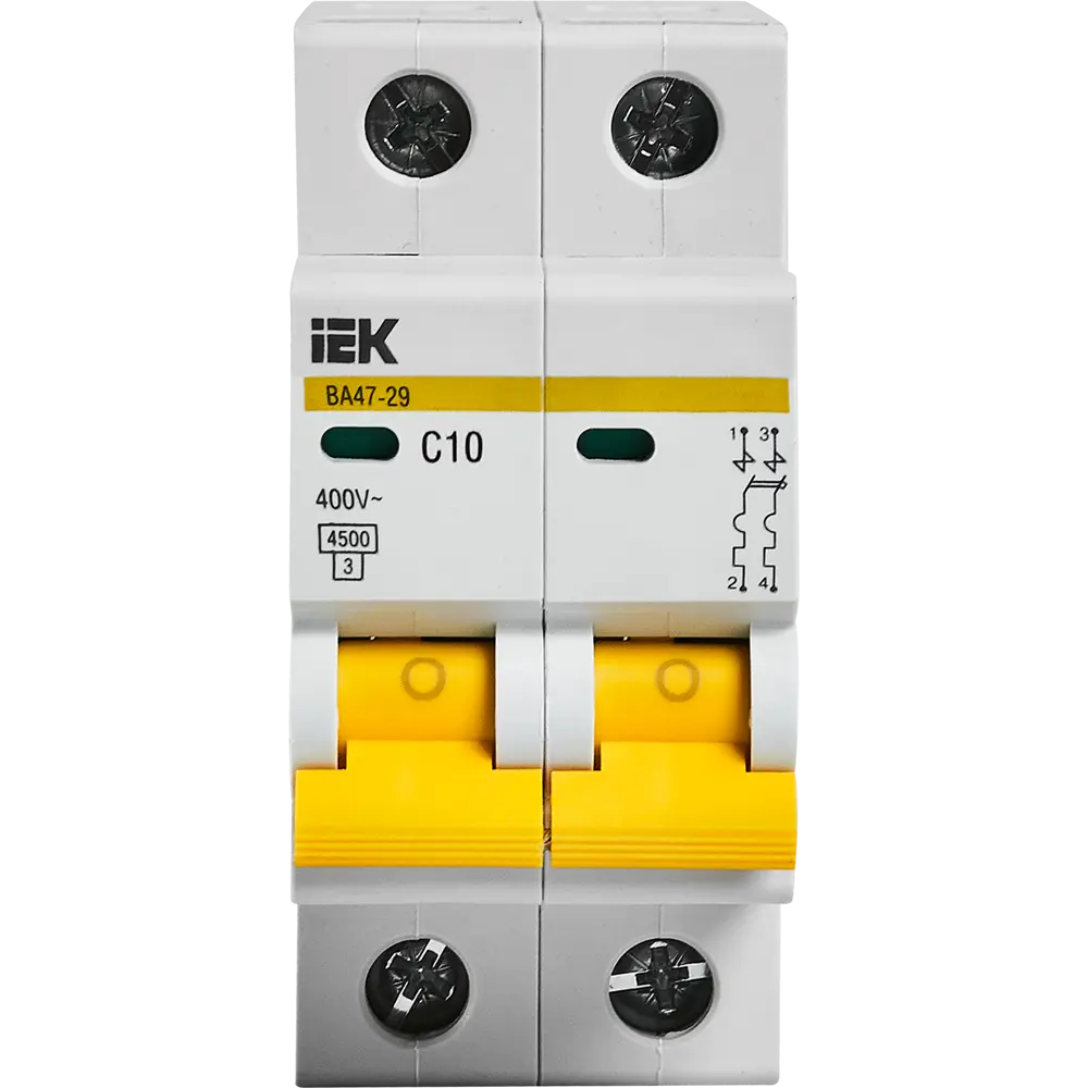 Автоматический выключатель IEK двухполюсный 10А с защитой от перегрузок 11873878 STLM-1105692 - Вид №1