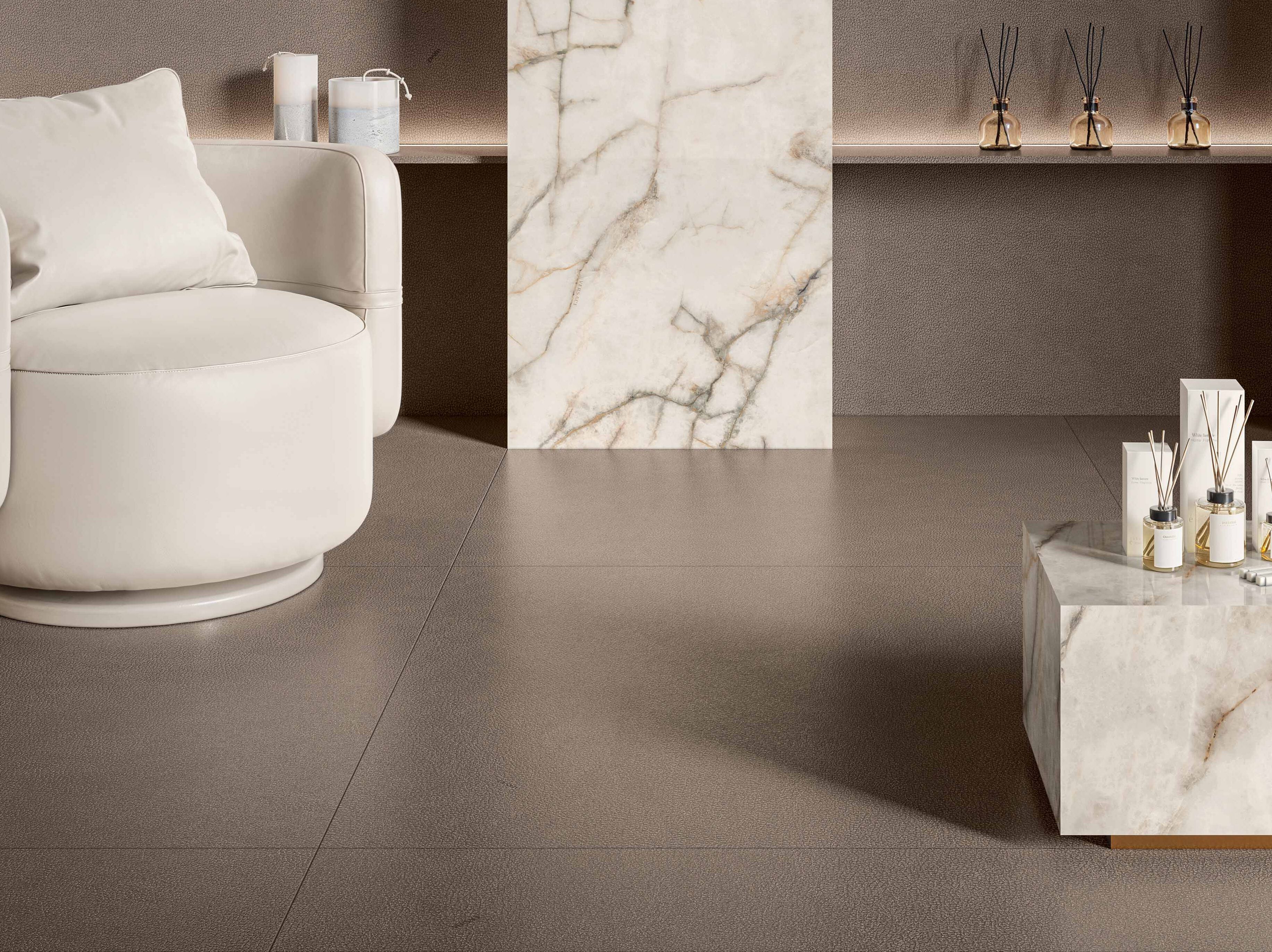 Напольное / керамогранит с эффектом кожи Versace Ceramics Leatherwood ARCH-00145776