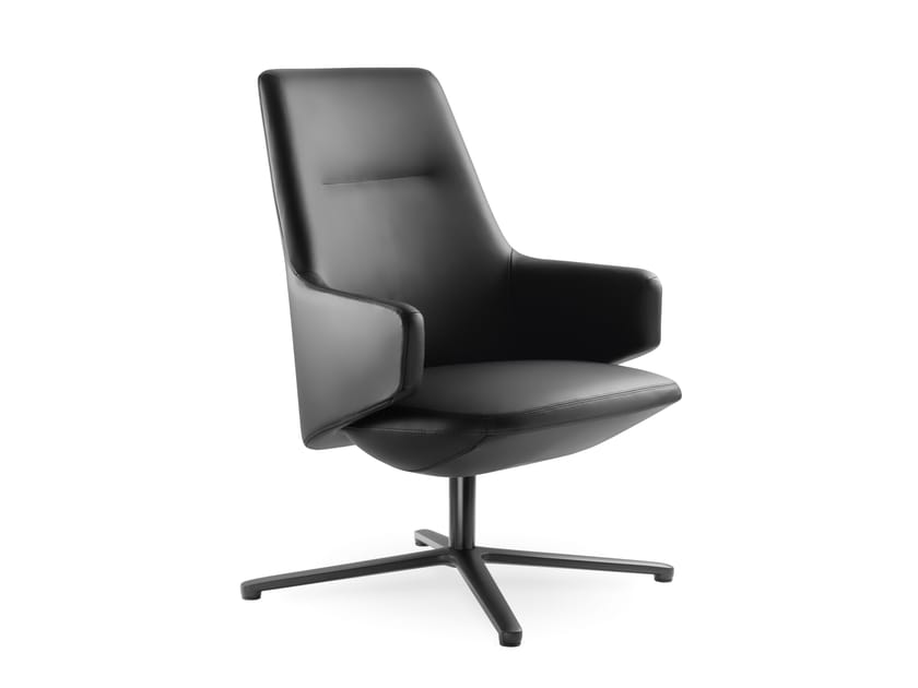 Кожаное вращающееся кресло с подлокотниками LD Seating Melody Lounge ARCH-00033513