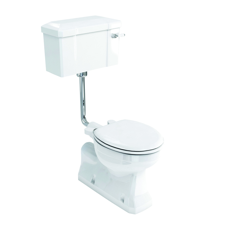 Burlington Унитаз низкого уровня с сифоном S с бачком с рычагом 520 Белый C1 T31 CHR P19 
