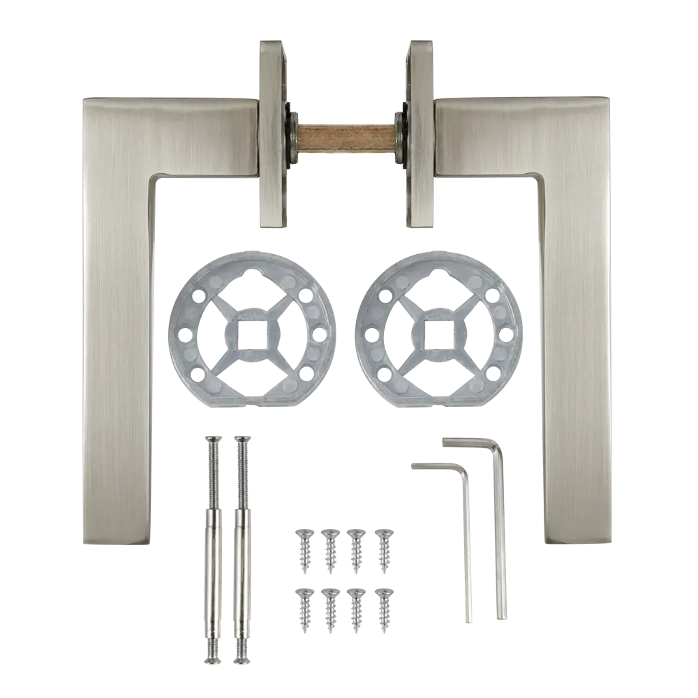 EDSON Дверные ручки EDS-150H-Q2 на розетке, цвет никель 85168794 STLM-0059357 - Вид №1
