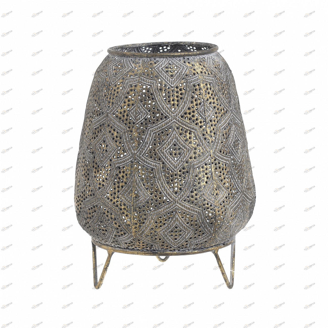 Подсвечник-фонарь металлический золотистый Coman TO4ROOMS  303214 Золото 