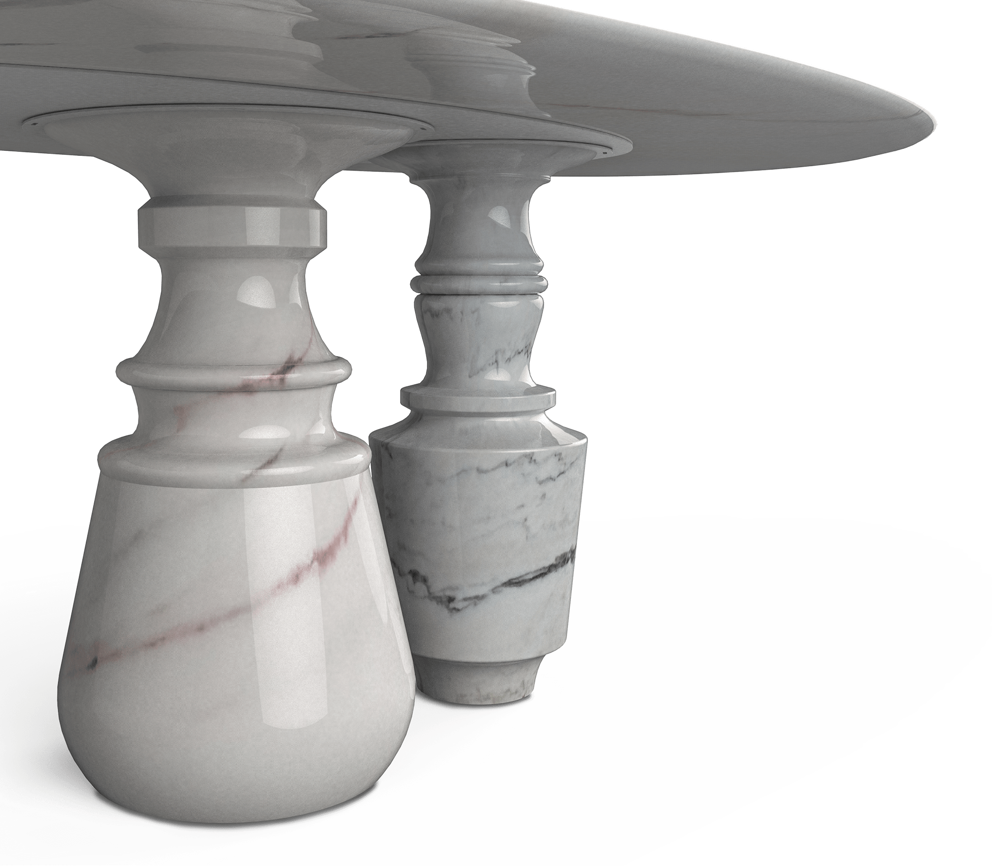 0-113 Овальный обеденный стол Pietra estremoz Boca Do Lobo  - Вид №2