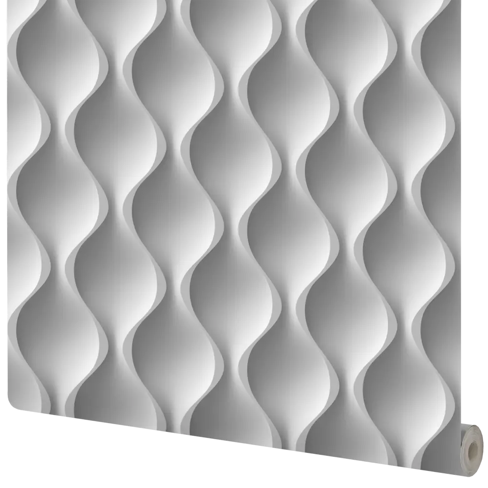 Обои 3D АС70147-14, на флизелиновой основе, цвет серый, 1.06х10.05 м АСПЕКТ РУ Волны 3D STLM-2126664