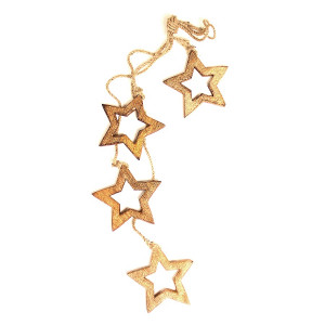 en_ny0034 Гирлянда подвесная wooden stars, 4 шт. EnjoyMe