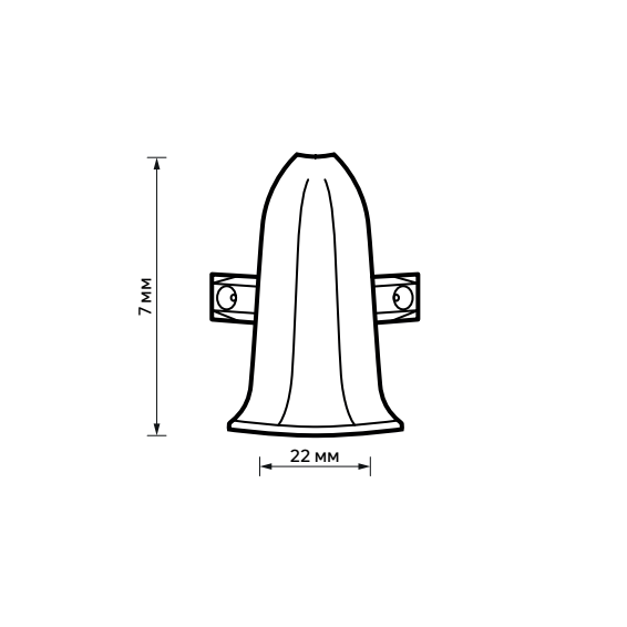 83411609 Угол для плинтуса наружный Дуб Петра 70 мм 2 шт. STLM-0041170 ARTENS  - Вид №4