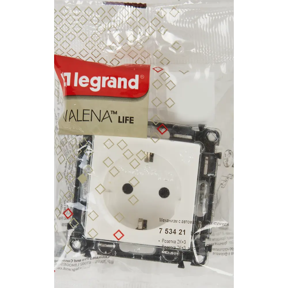 Розетка встраиваемая Legrand Valena Life с заземлением цвет белый STLM-2049113 - Вид №5