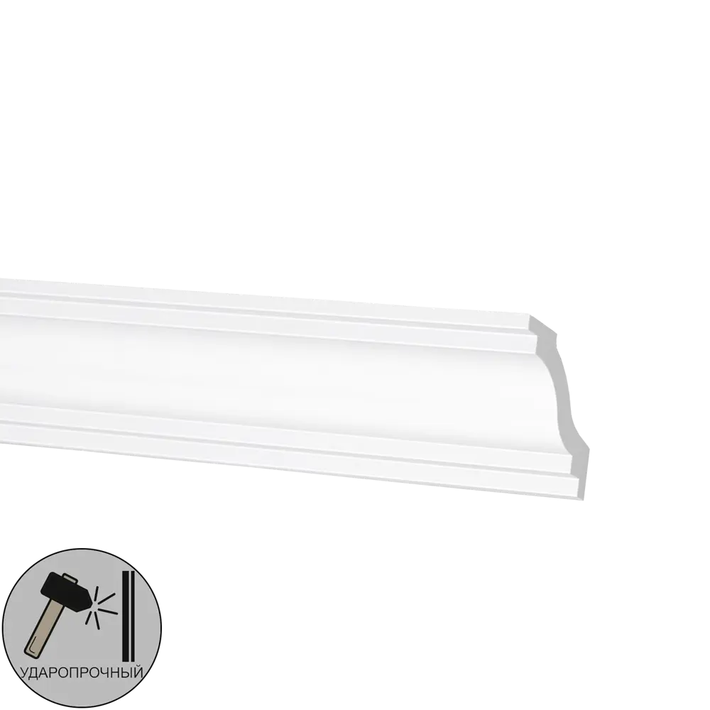 Плинтус потолочный полистирол ударопрочный NMC C2-RU белый 40x40x2000 мм STLM-2078811 - Вид №1