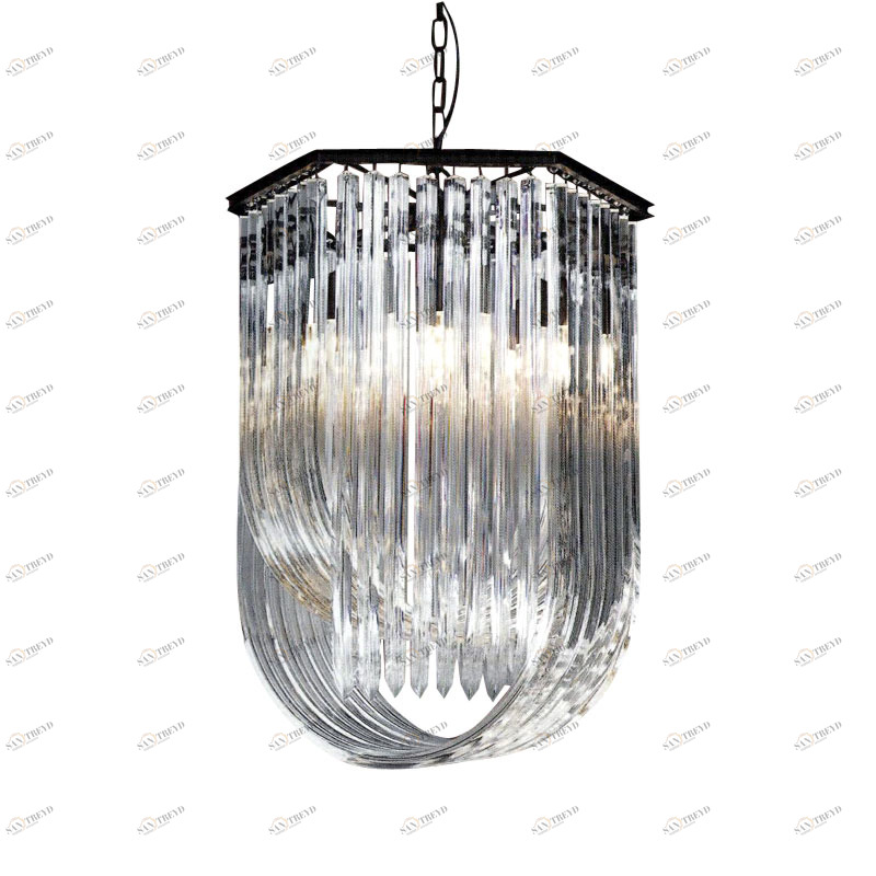 Подвесной светильник Murano 6 black от Delight Collection KR0116P-6 DELIGHT COLLECTION ДИЗАЙНЕРСКИЕ 243738 Прозрачный;черный 