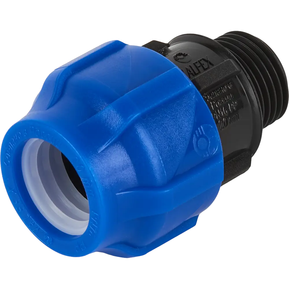 Муфта комбинированная ПНД Valfex 1/2"x20 мм НР 121001122020 STLM-2177775