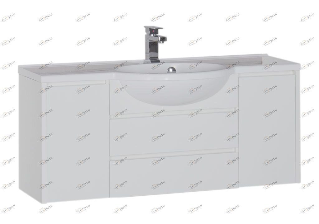 Тумба с раковиной Aquanet Лайн 120 белый 0016493800164744