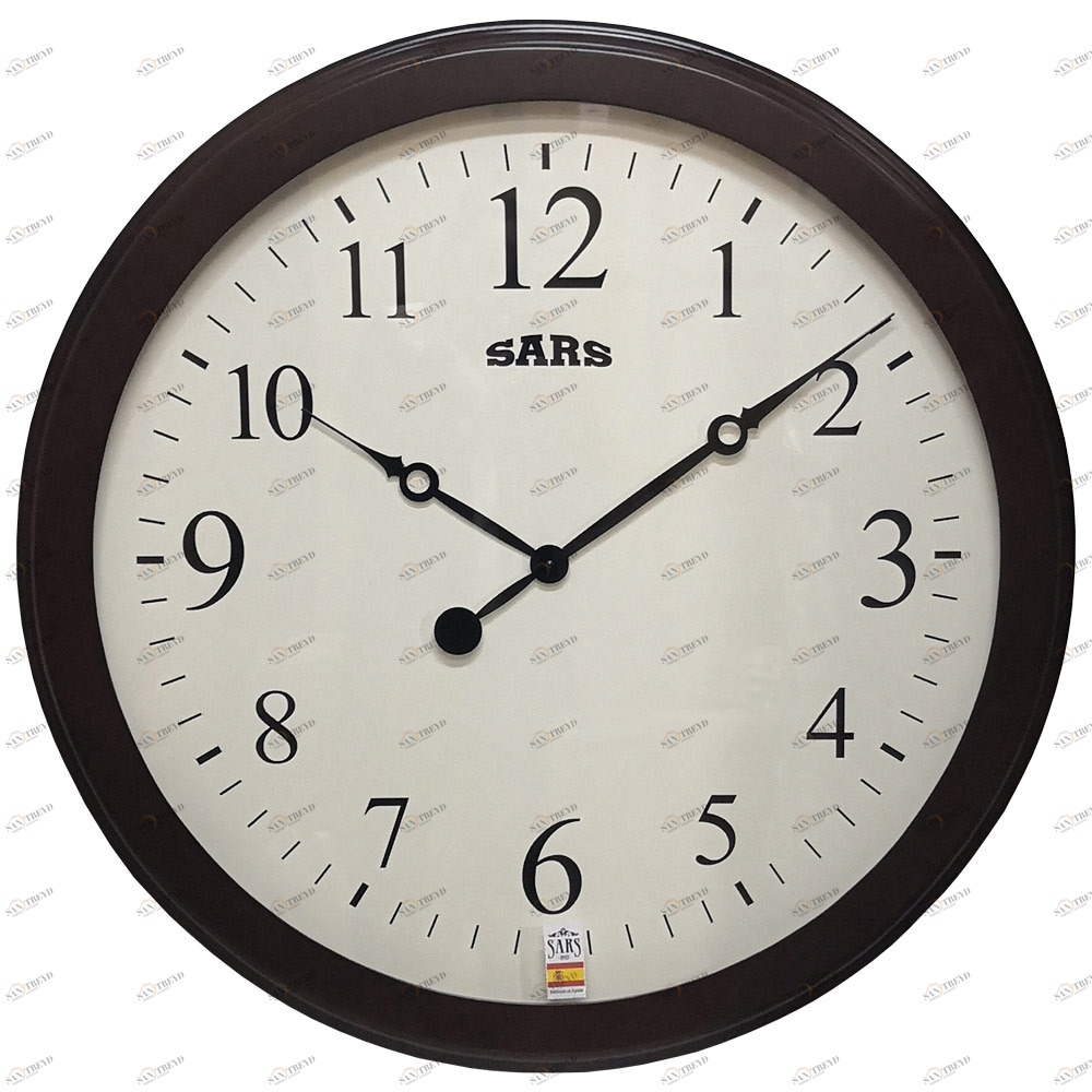 Часы настенные круглые черные большие Dark Walnut SARS ДИЗАЙНЕРСКИЕ 00-3967107 Черный 