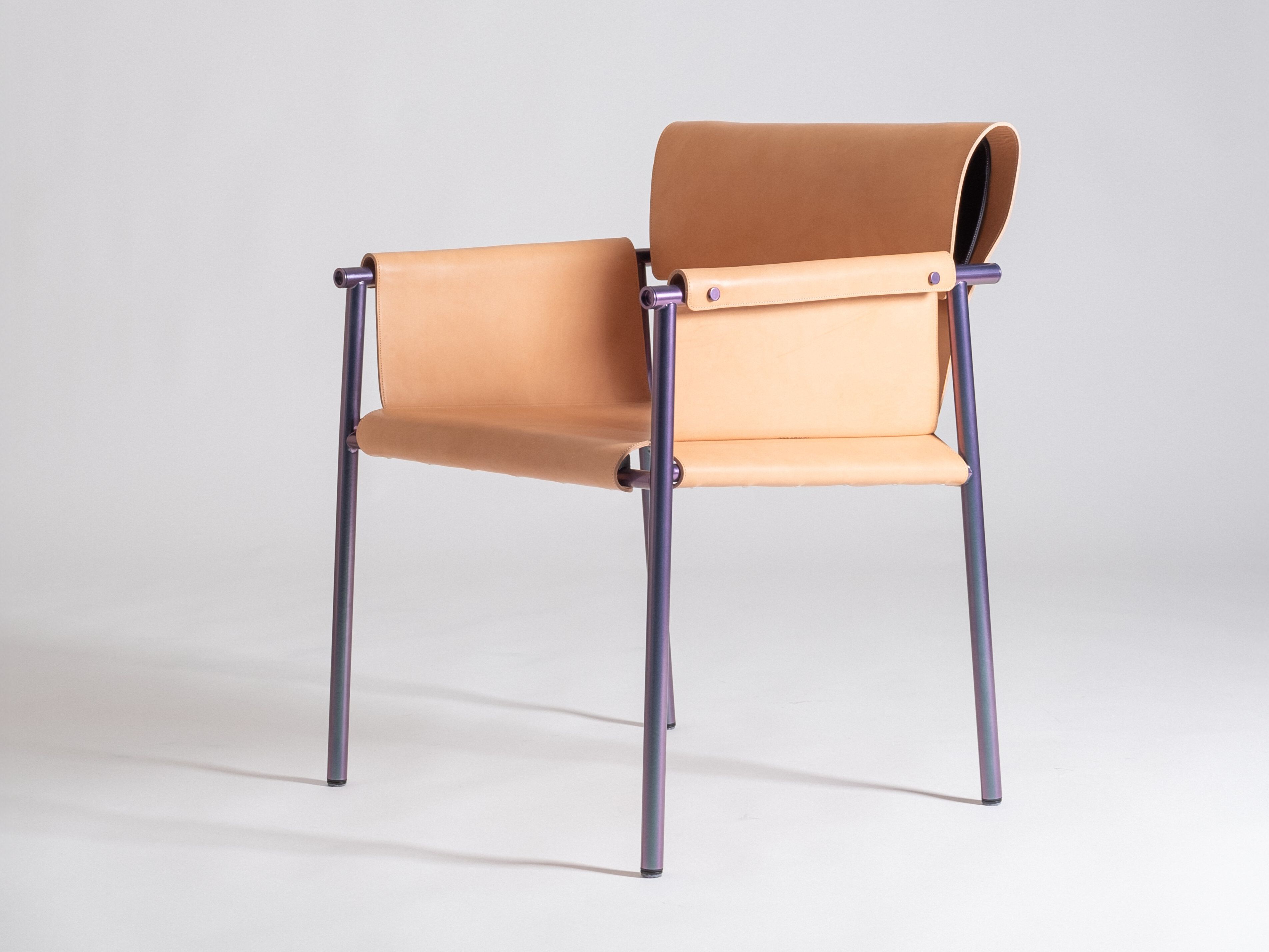 Кожаный стул с подлокотниками Patrick Jouin Edition OLO ARCH-00101695