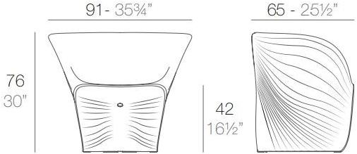 VONDOM Садовое кресло дизайнерское Biophilia sun-id-1407461 - Вид №8