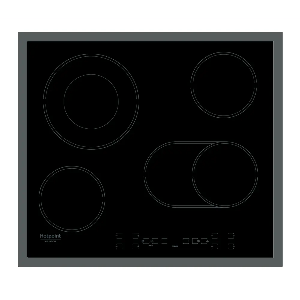 Варочная панель электрическая Hotpoint HR 616 X 4 конфорки 59x51 см цвет чёрный STLM-2139615 - Вид №1