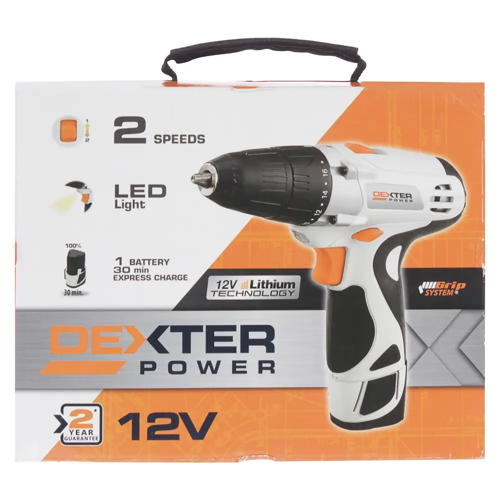 Шуруповерт аккумуляторный Dexter Power, 12 В Li-ion 1.3 Ач STLM-2205313 - Вид №7