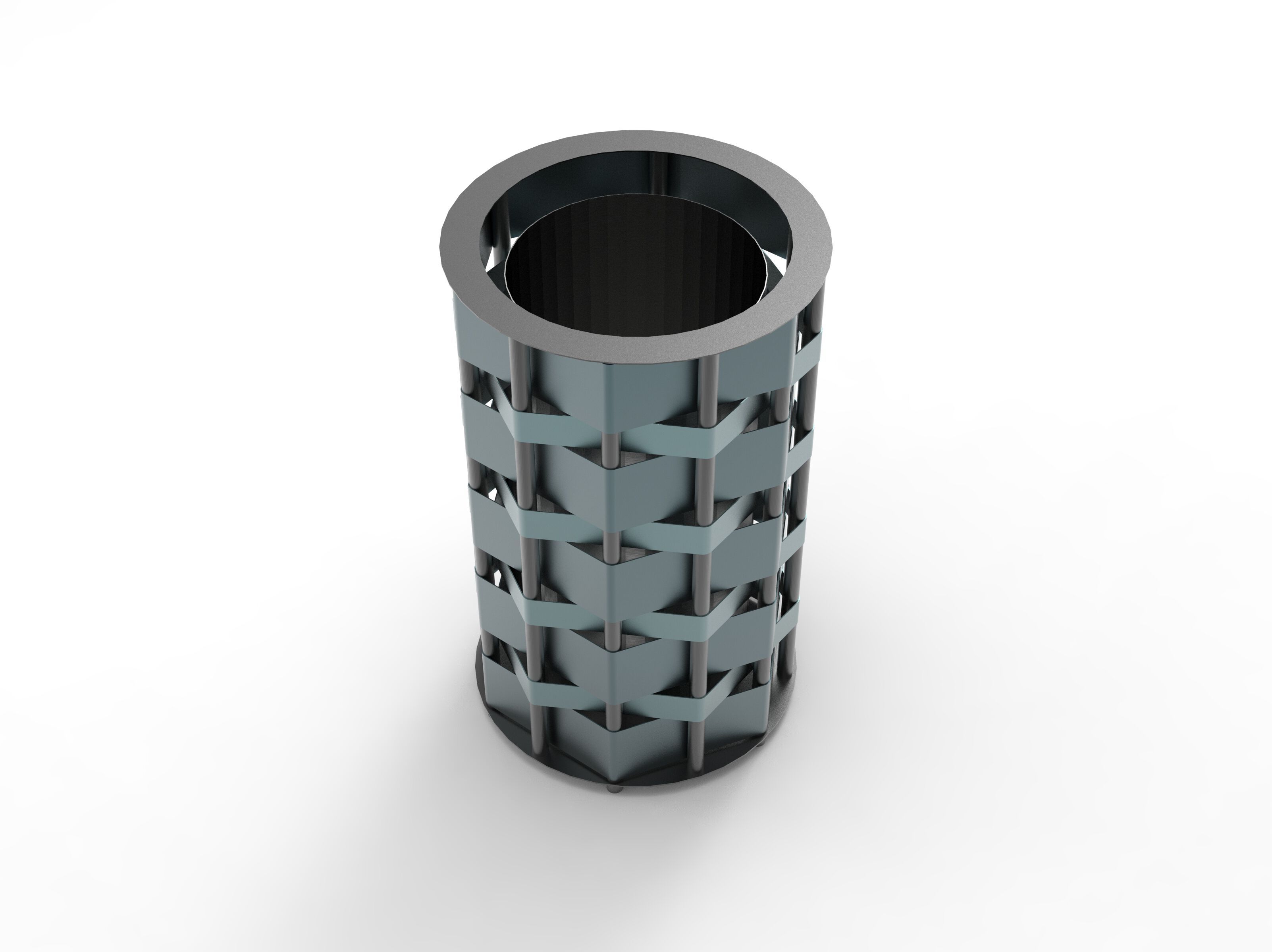 Оцинкованная стальная стойка для мусора Viscio Urban Design плетеная ARCH-00133989 - Вид №1