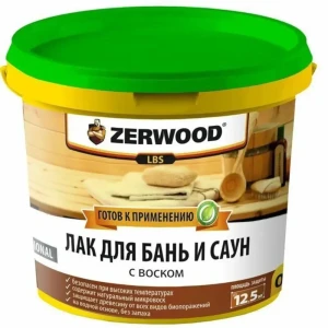90336766 Лак для бань и саун ZERWOOD LBS водный 0.9 кг STLM-0854581