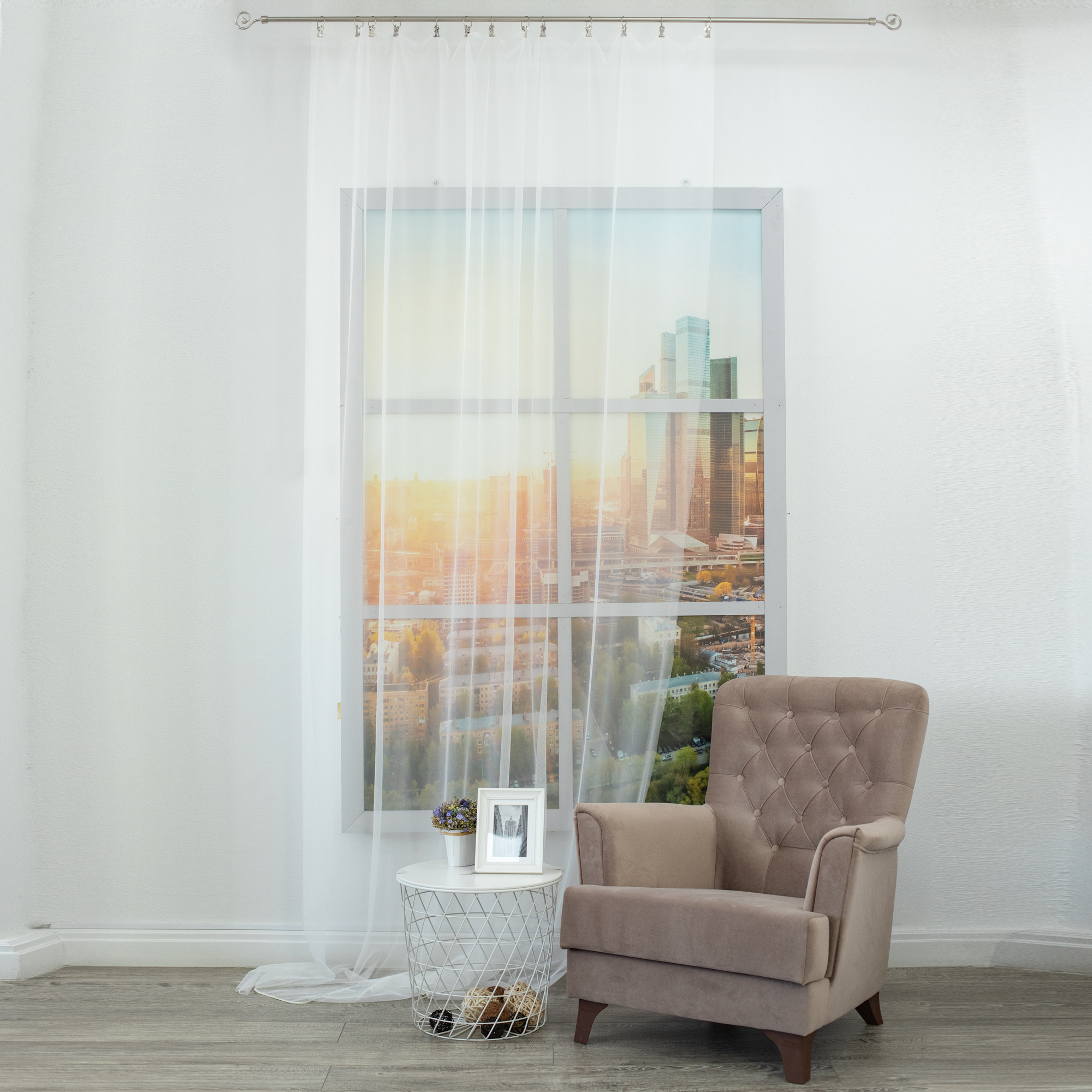 TEX REPUBLIC Тюль Selanik сетчатый молочный для гостиной в стиле неоклассика 83868909 STLM-0045319 - Вид №2