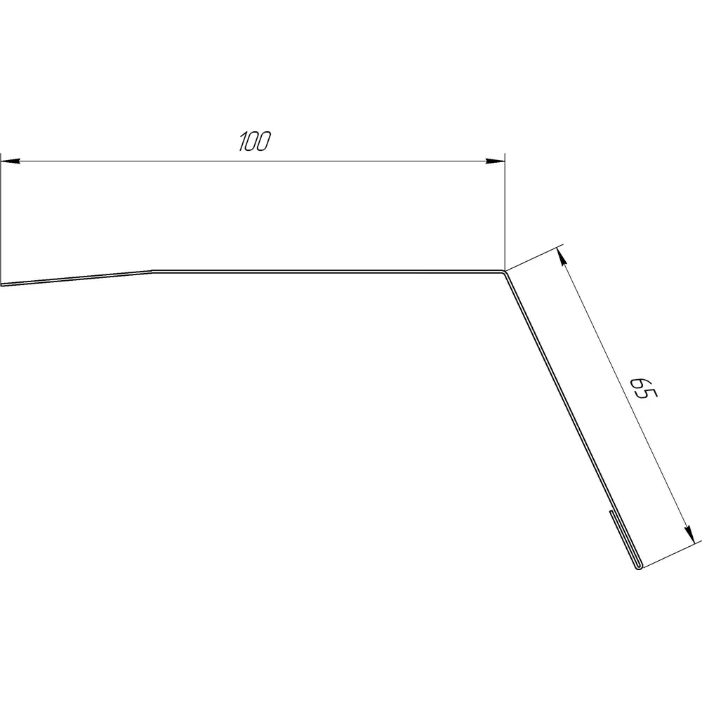 Планка карнизная 100x65 мм 2 м 0.4 мм оцинкованный Santreyd STLM-2192608 - Вид №1