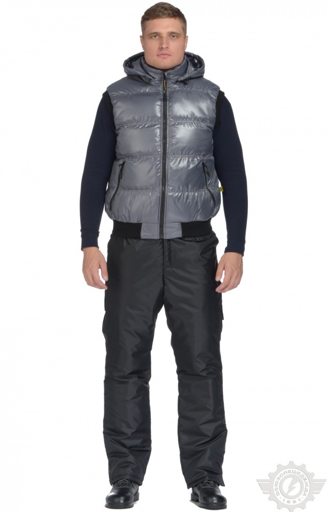 61188 Жилет "Комфорт" зимний серый  Зимняя спецодежда  размер 48-50/170-176  - Вид №6