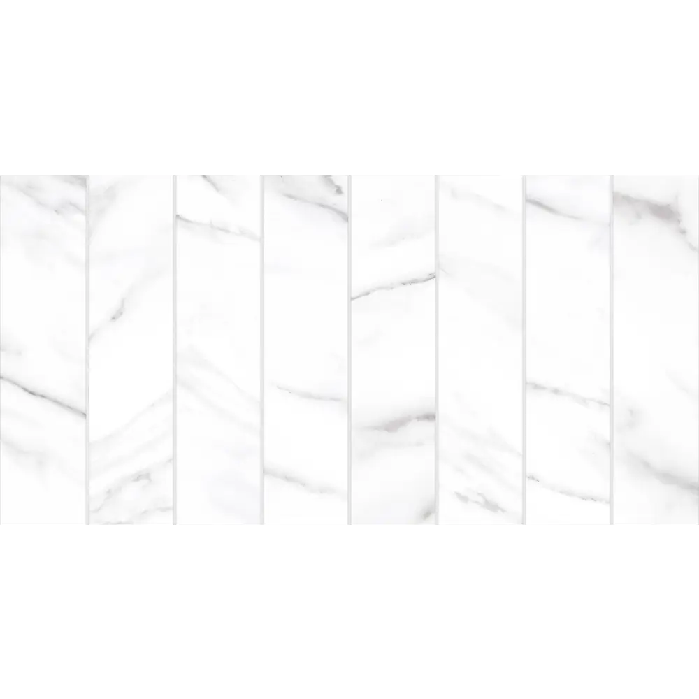 Плитка настенная KREAFORTA Cascada Рельеф 29.8x59.8 см 1.425 м² глянцевая цвет белый STLM-2092114 - Вид №1