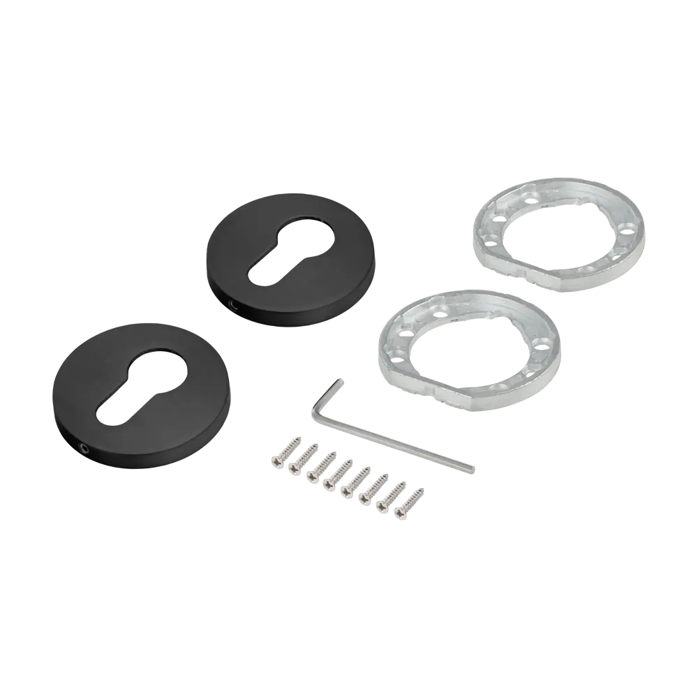 Накладка на замочную скважину KREAFORTA SC-R2 51.6 мм цвет черный STLM-2121610 - Вид №1