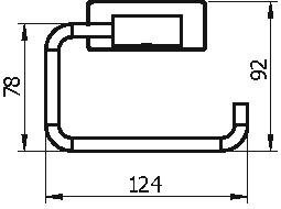 10943B Бумагодержатель подвесной цвет хром LANGBERGER ALSTER - Вид №1