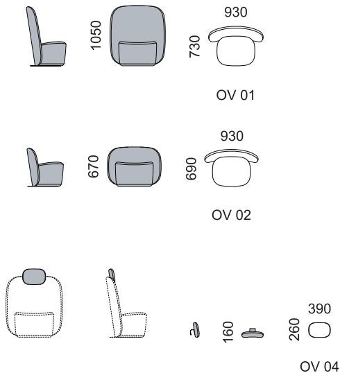 mminterier Кресло из ткани Oval sun-id-1461613 - Вид №9