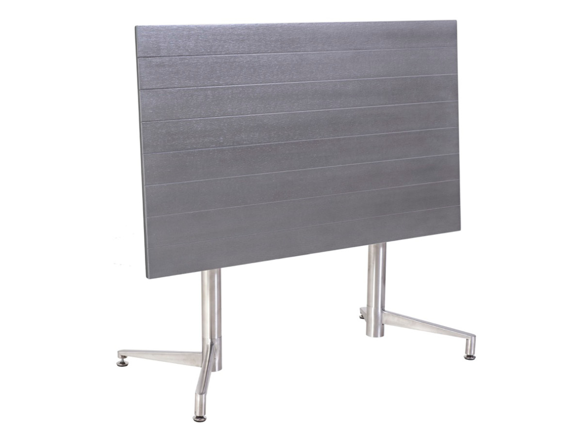 76.00.0078 Стол Победы Tradition Resysta stone серый 70 × 120 + каркас стола складной из нержавеющей стали Mbm Victory - Вид №1