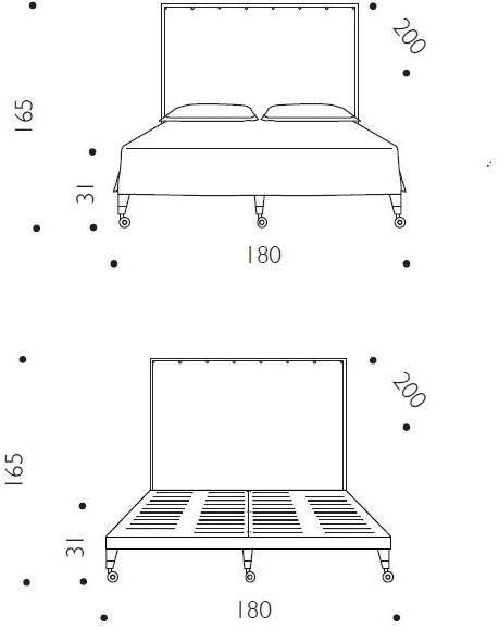 Driade Кровать двуспальная на колесиках Neoz sun-id-1368622 - Вид №3